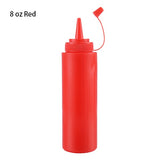 6,8,9,13,18,24oz New Kitchen Plastic Squeeze Bottle Condiment Dispenser for Sauce Vinegar Oil Ketchup Cruet