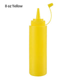 6,8,9,13,18,24oz New Kitchen Plastic Squeeze Bottle Condiment Dispenser for Sauce Vinegar Oil Ketchup Cruet