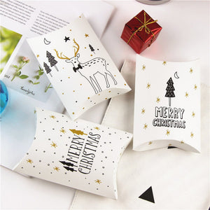 4 Patter Exquisite Gift Box Sen Jasmine Small Fresh Folding Pillow Box Carton For Wedding Festival Party Packaging Candy Biscuit