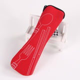 1pcs travel cutlery bag travel packaging storage box tableware portable picnic fork spoon bag