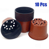 10/20/50/100PCS Flower Pot Plastic Nursery Pot Seedlings Flower Plant Container Garden Seed Planting Plant Growing Box Storage