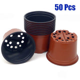 10/20/50/100PCS Flower Pot Plastic Nursery Pot Seedlings Flower Plant Container Garden Seed Planting Plant Growing Box Storage